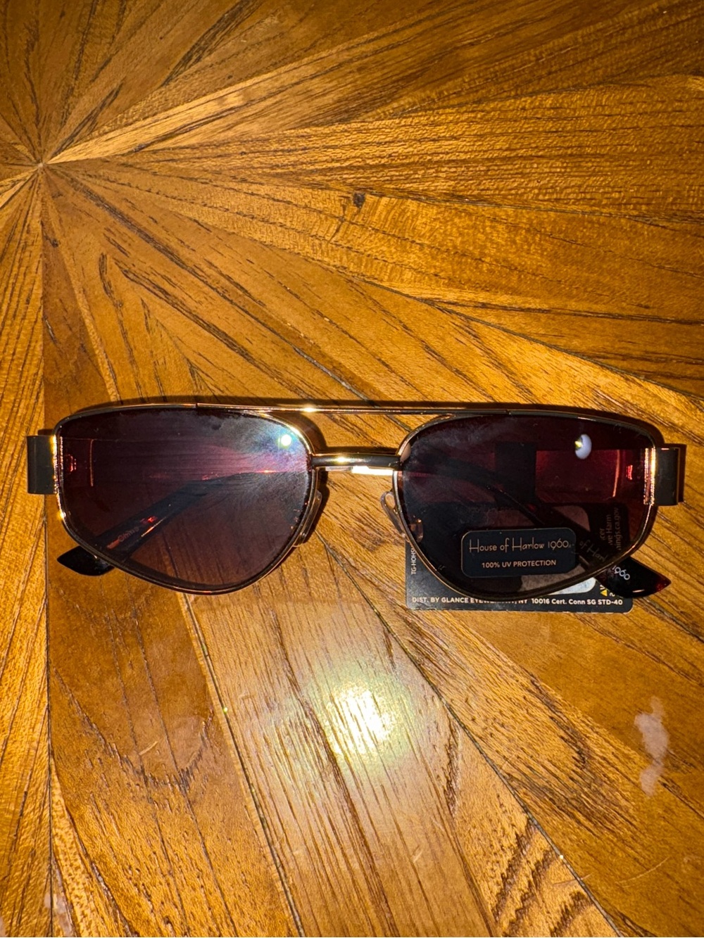 House of Harlow 1960 Women’s Aviator Sunglasses - Brown Lenses